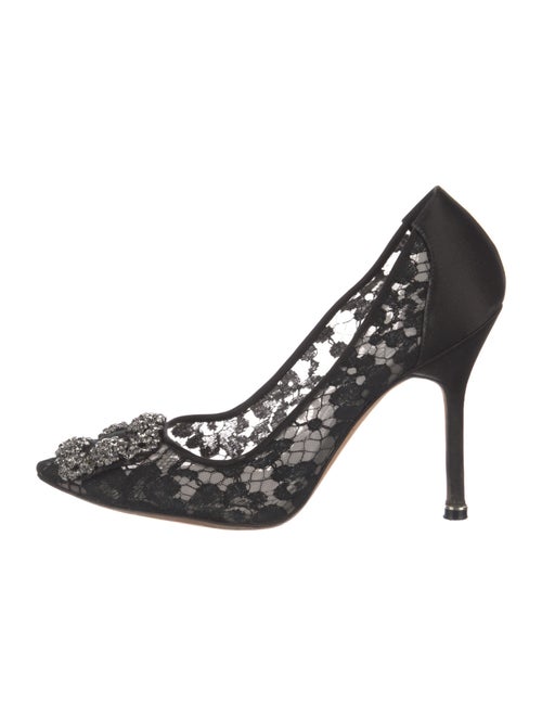 Manolo Blahnik Lace Lace Pattern Pumps