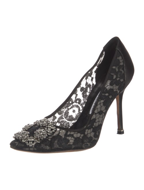 Manolo Blahnik Lace Lace Pattern Pumps