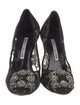 Manolo Blahnik Lace Lace Pattern Pumps