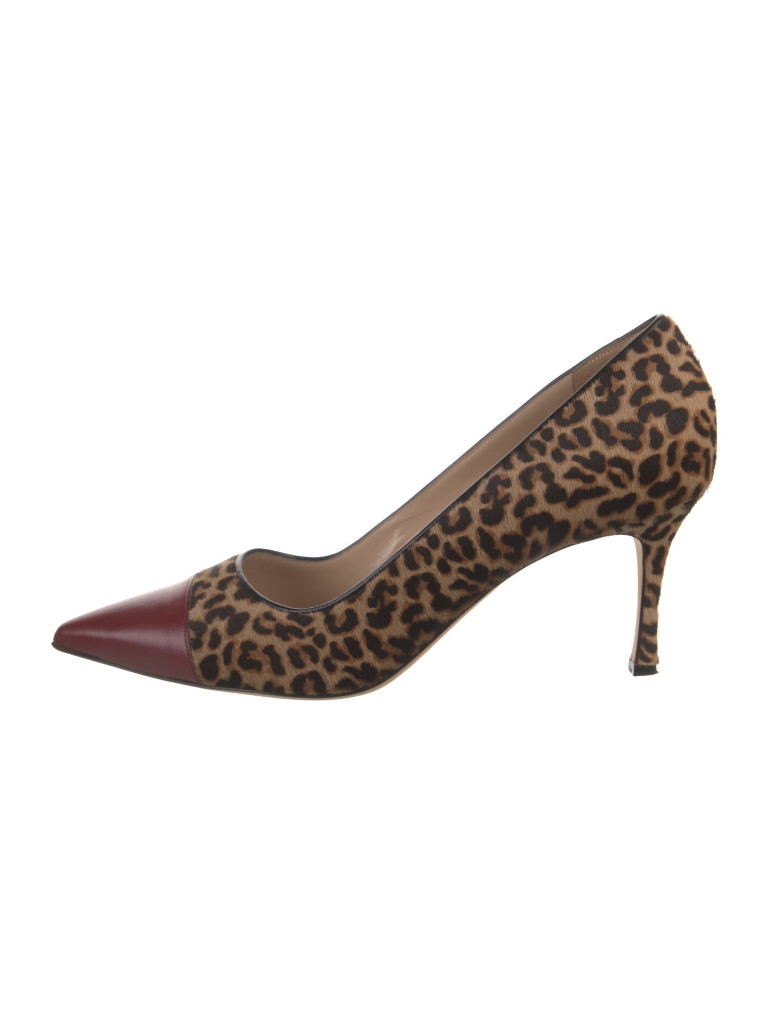 Manolo Blahnik Ponyhair Animal Print Pumps