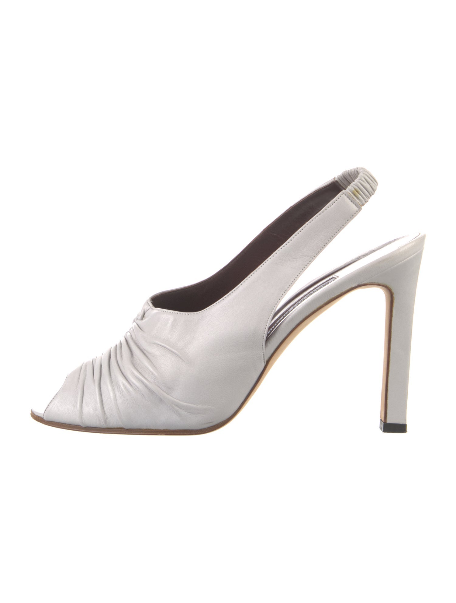 Manolo Blahnik Leather Slingback Pumps