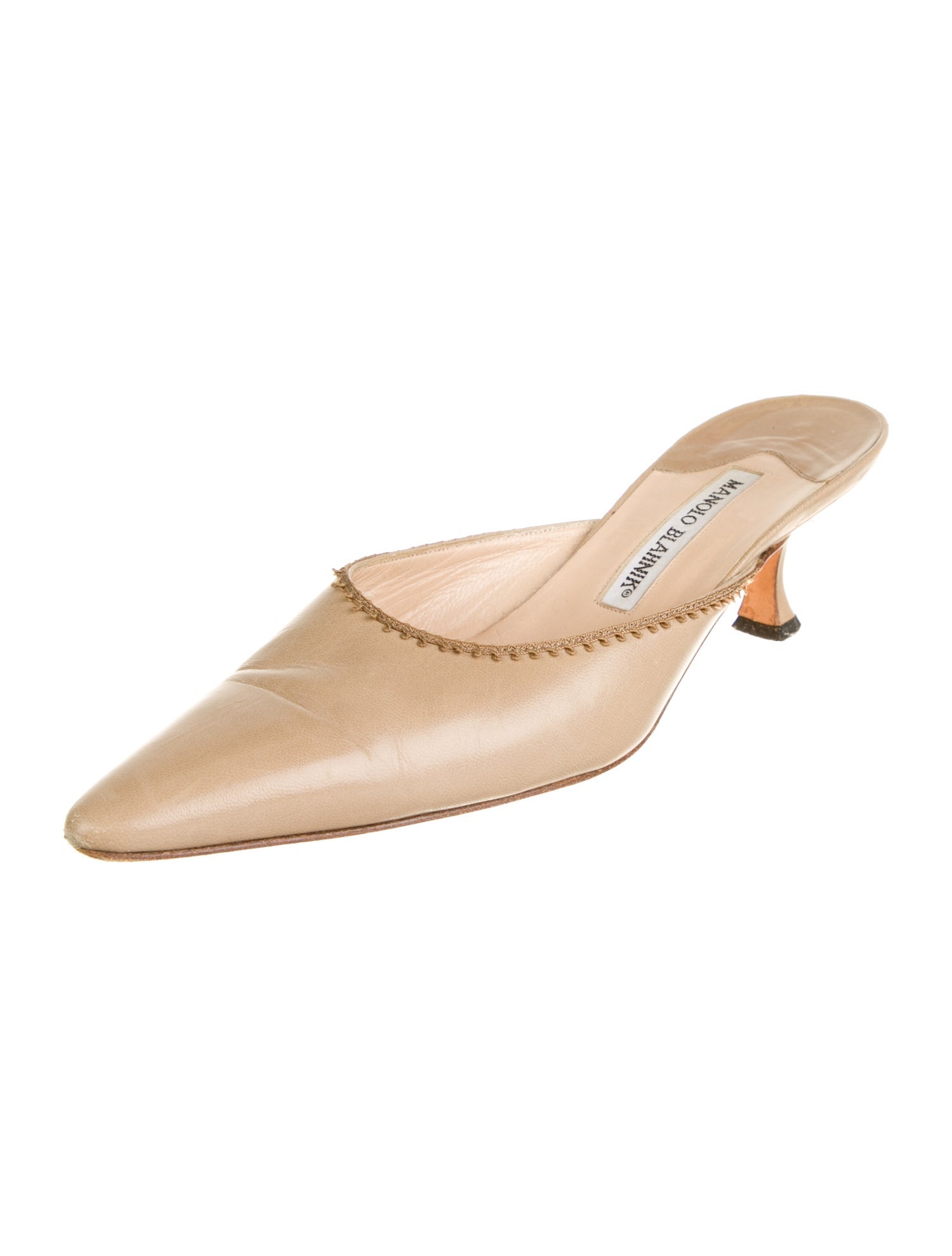 Manolo Blahnik Leather Mules