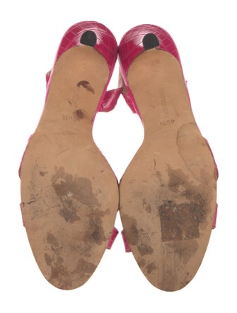 Manolo Blahnik Leather Slingback Sandals