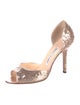 Manolo Blahnik Crystal Embellishments Sandals