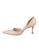 Manolo Blahnik Leather Lasercut Accents D'Orsay Pumps