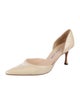 Manolo Blahnik Leather Lasercut Accents D'Orsay Pumps