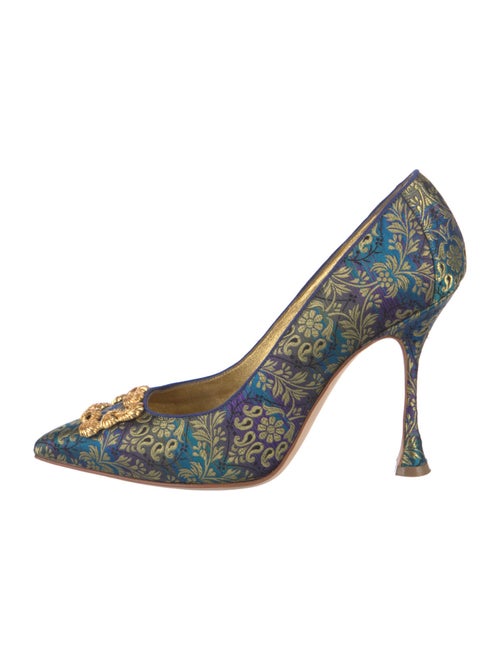 Manolo Blahnik Floral Print Pumps