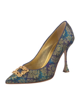Manolo Blahnik Floral Print Pumps