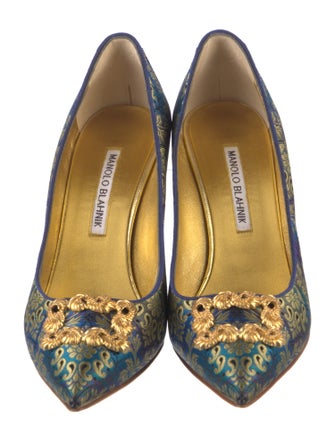 Manolo Blahnik Floral Print Pumps