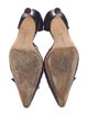 Manolo Blahnik Leather Animal Print D'Orsay Pumps