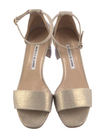Manolo Blahnik Canvas Sandals
