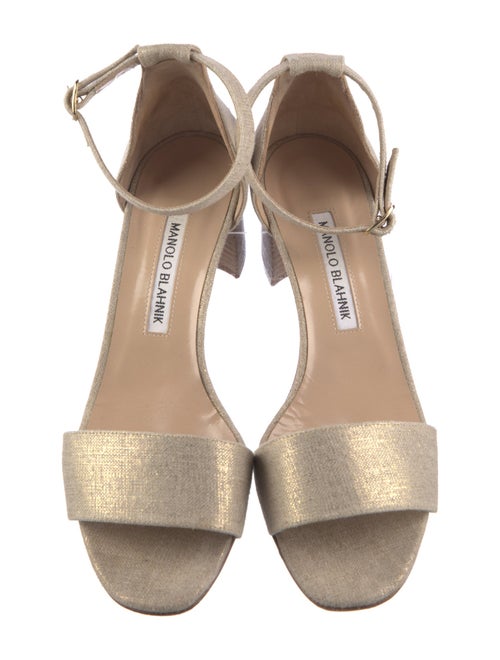 Manolo Blahnik Canvas Sandals