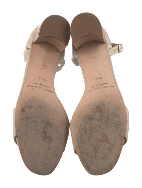 Manolo Blahnik Canvas Sandals