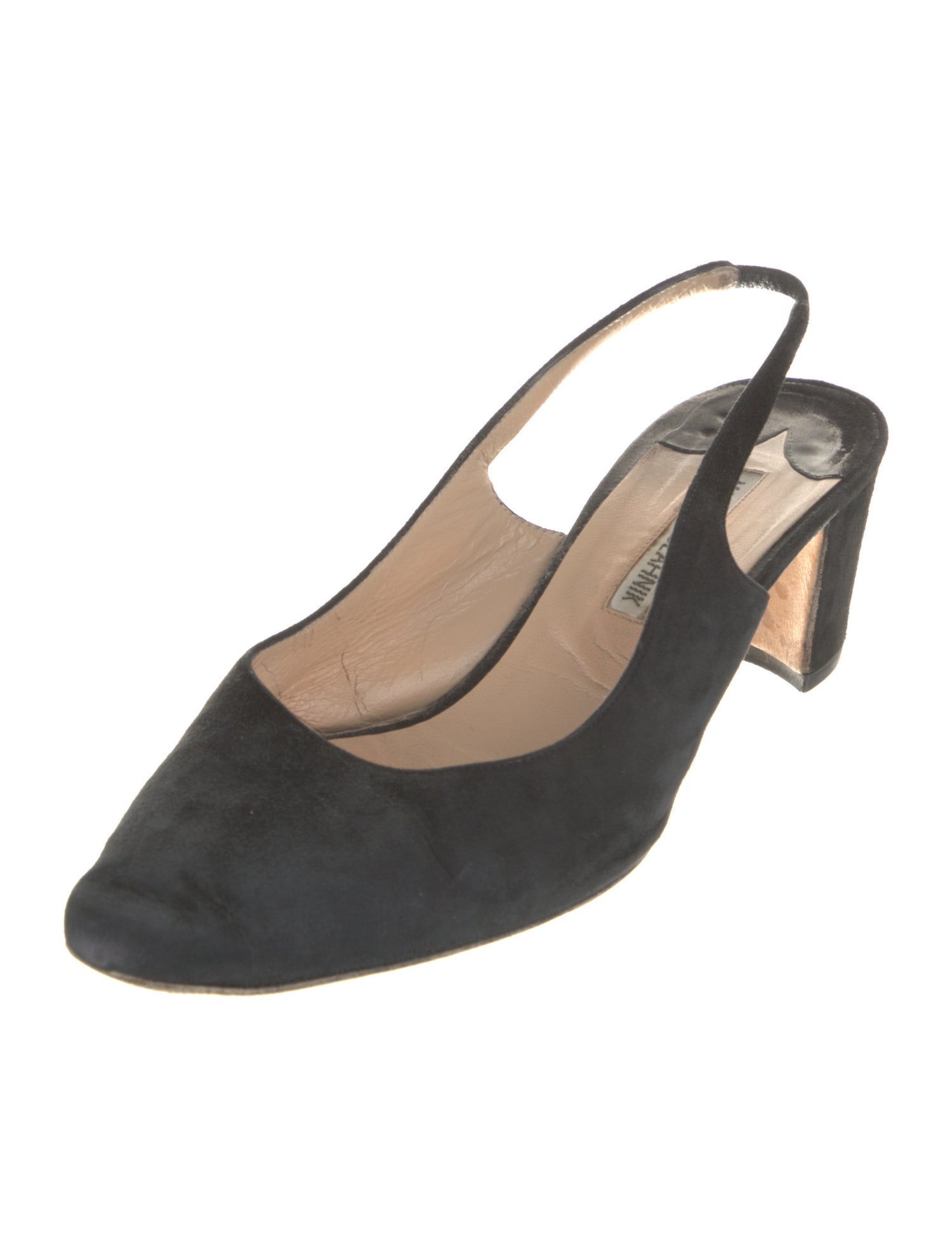 Manolo Blahnik Suede Slingback Pumps