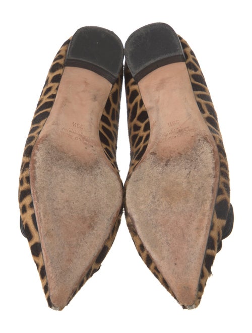 Manolo Blahnik Ponyhair Animal Print Flats