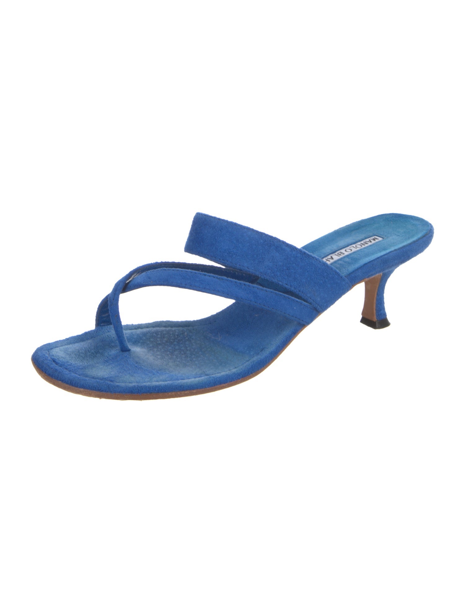 Manolo Blahnik Suede Slides