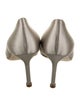 Manolo Blahnik Satin Crystal Embellishments Pumps