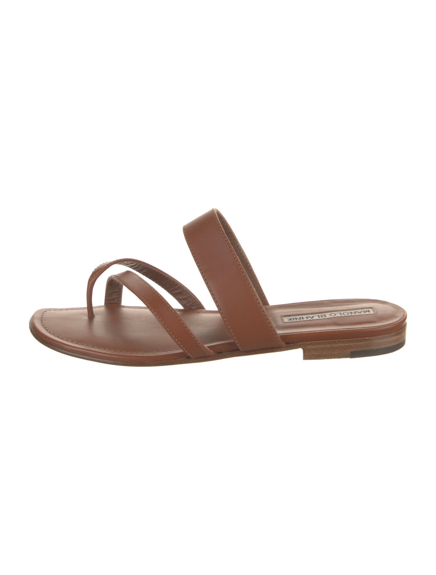 Manolo Blahnik Leather Slides