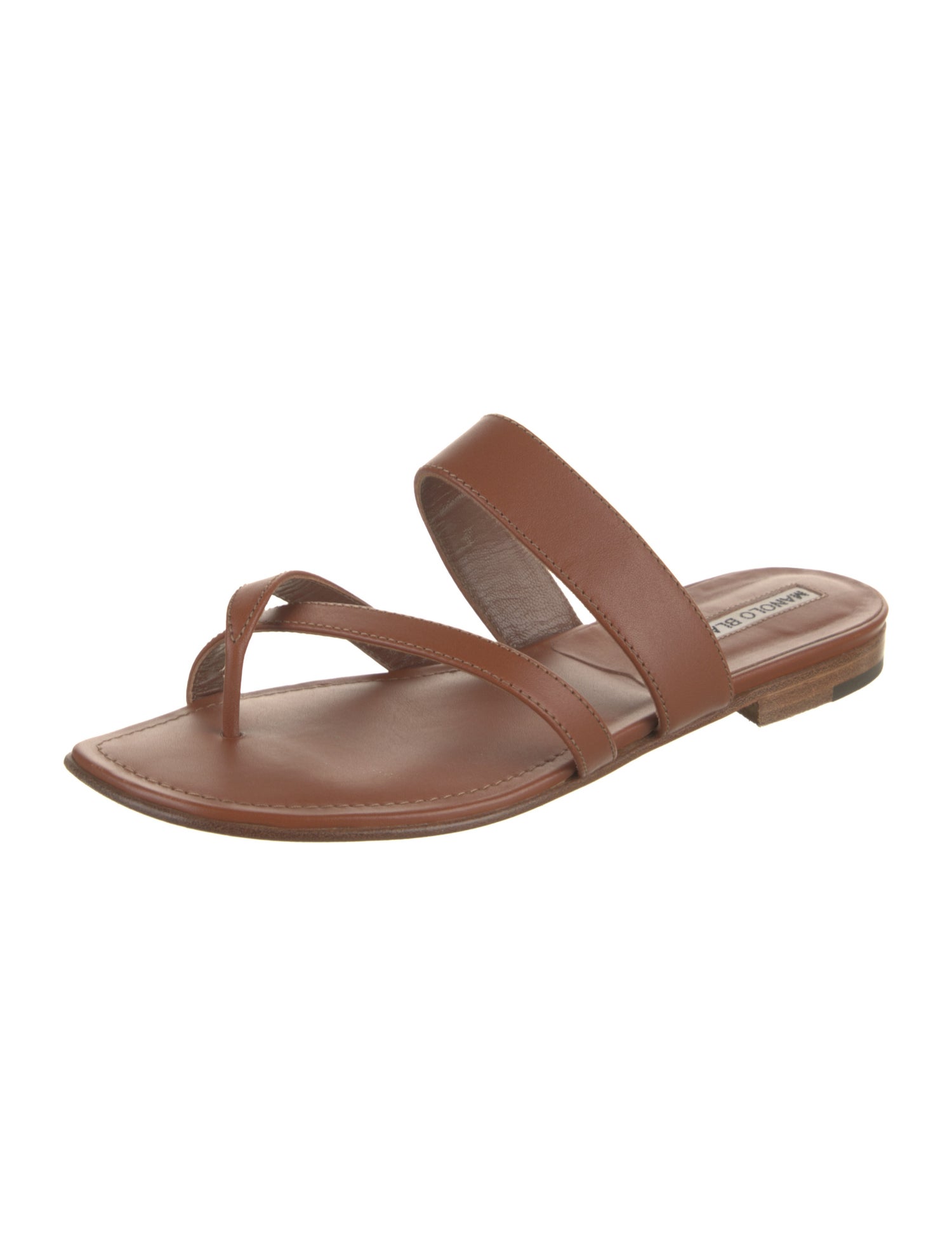 Manolo Blahnik Leather Slides