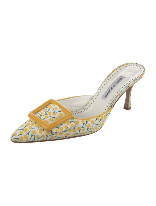 Manolo Blahnik Printed Mules