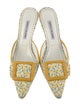Manolo Blahnik Printed Mules