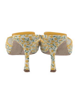 Manolo Blahnik Printed Mules