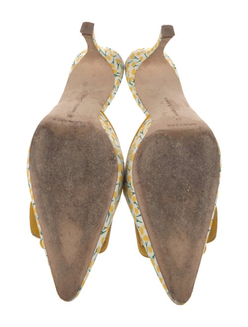 Manolo Blahnik Printed Mules
