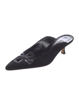 Manolo Blahnik Suede Mules