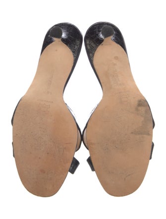 Manolo Blahnik Leather Slides