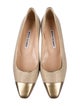 Manolo Blahnik Canvas Colorblock Pattern Ballet Flats