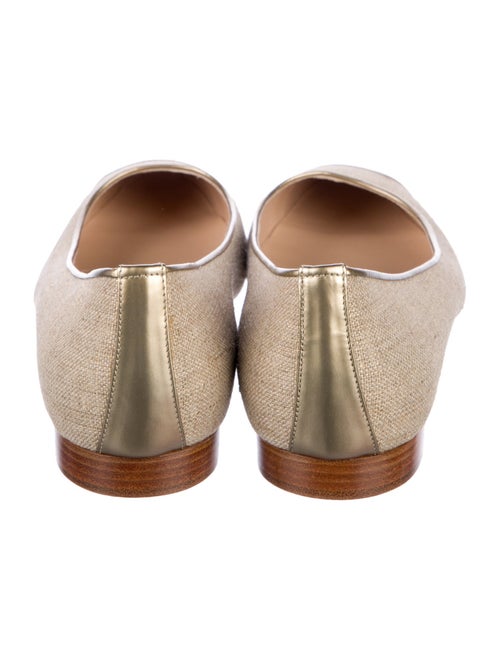 Manolo Blahnik Canvas Colorblock Pattern Ballet Flats