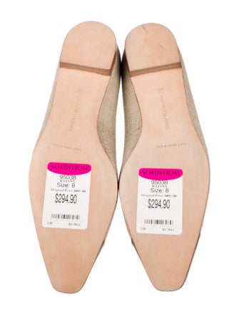 Manolo Blahnik Canvas Colorblock Pattern Ballet Flats