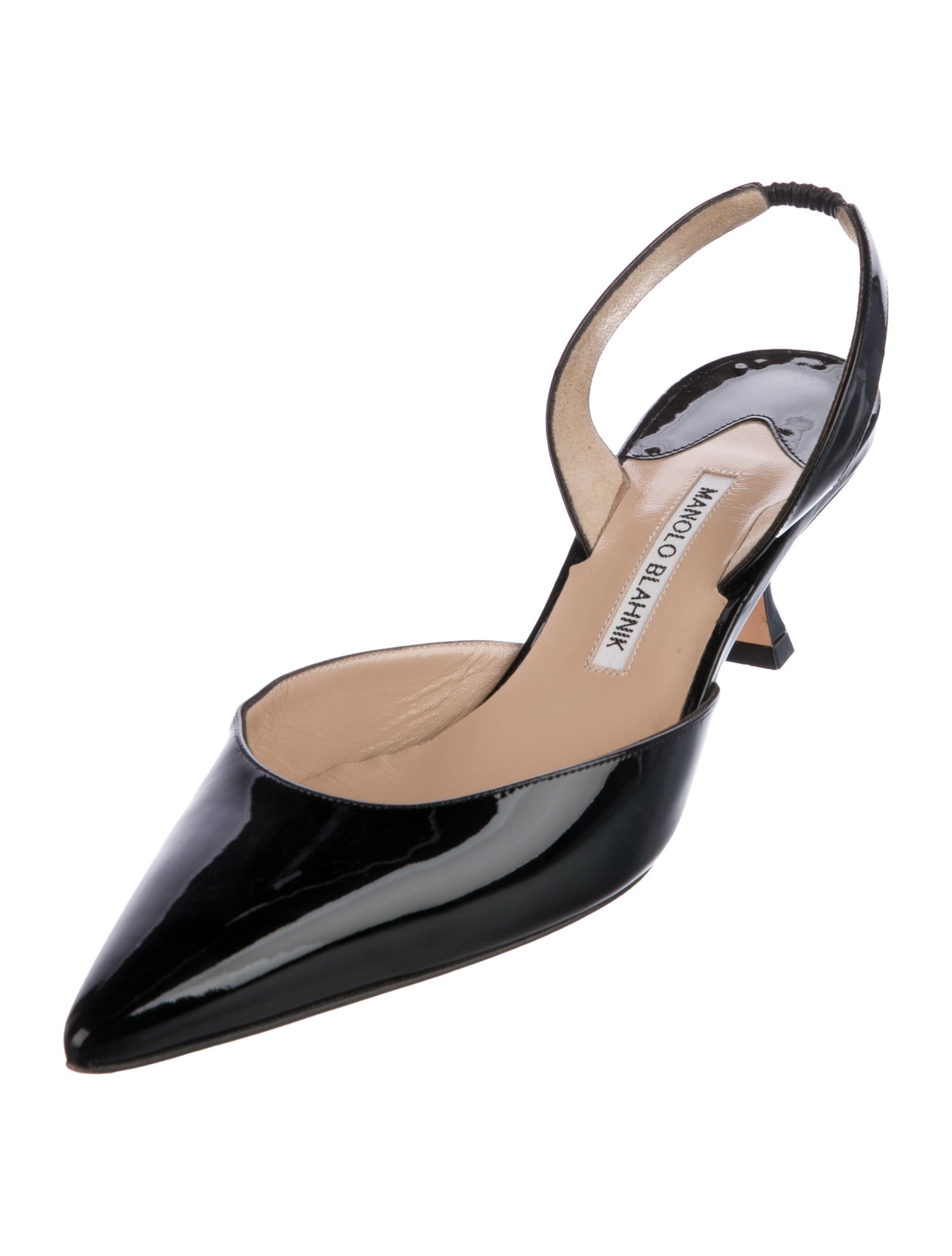 Manolo Blahnik Patent Leather Slingback Pumps