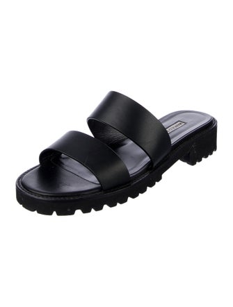 Manolo Blahnik Leather Slides