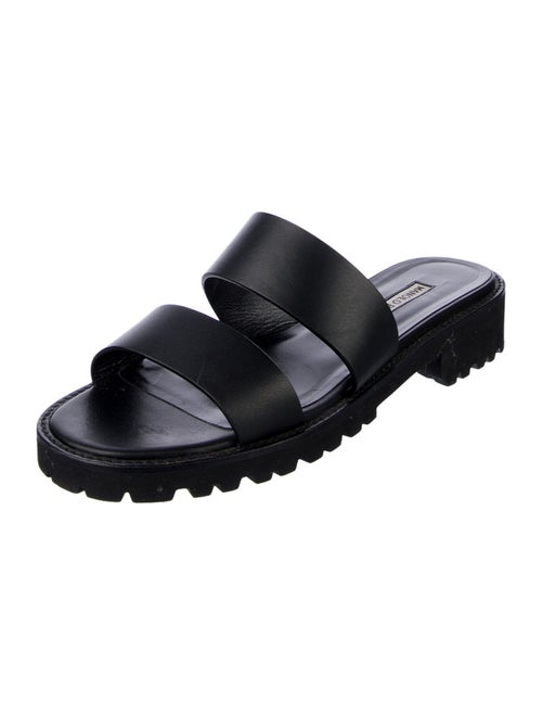 Manolo Blahnik Leather Slides