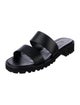 Manolo Blahnik Leather Slides