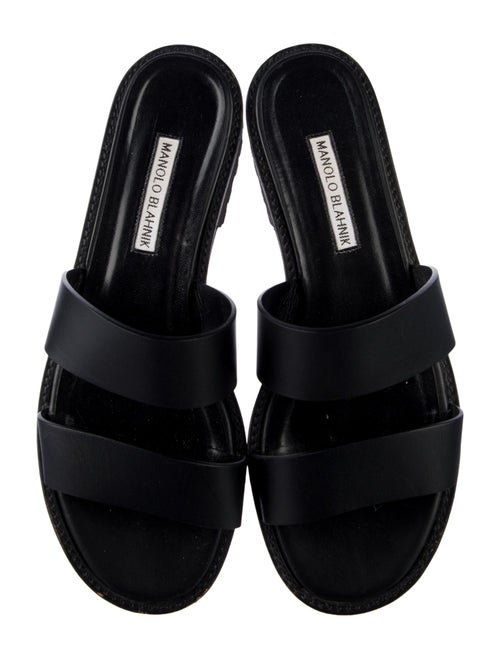 Manolo Blahnik Leather Slides