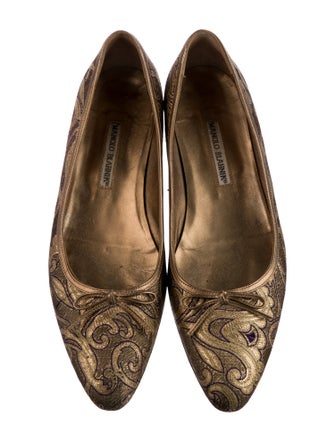 Manolo Blahnik Printed Ballet Flats