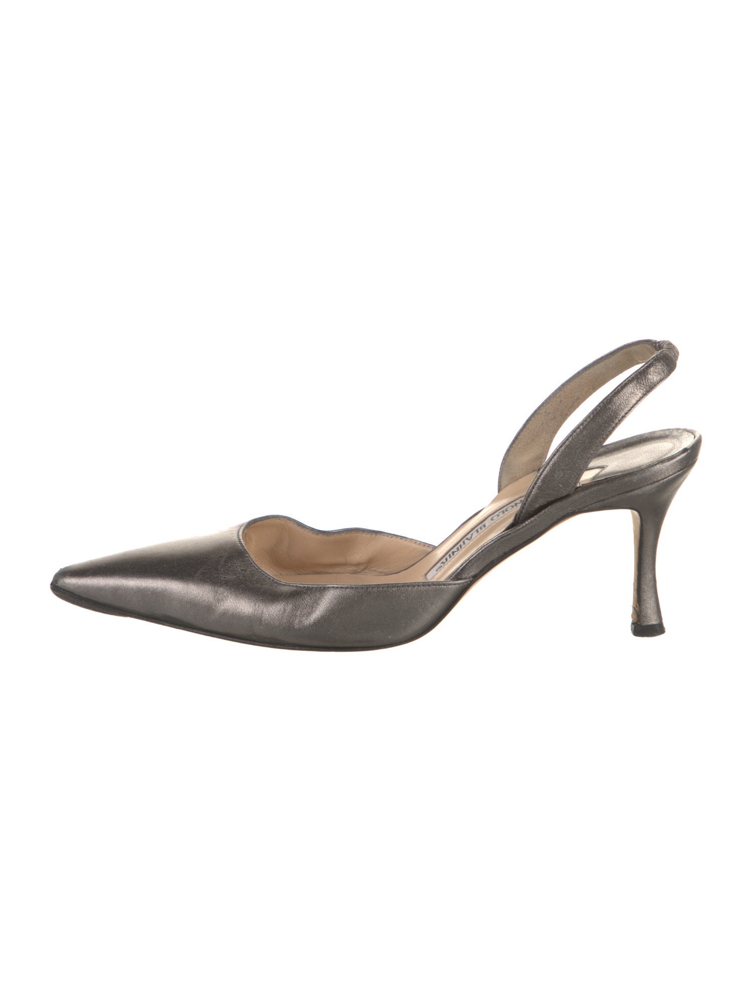 Manolo Blahnik Leather Slingback Pumps
