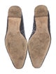 Manolo Blahnik Quilted Pattern Leather Ballet Flats