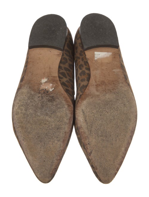 Manolo Blahnik Suede Animal Print Ballet Flats