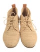 Manolo Blahnik Raffia Lace-Up Boots