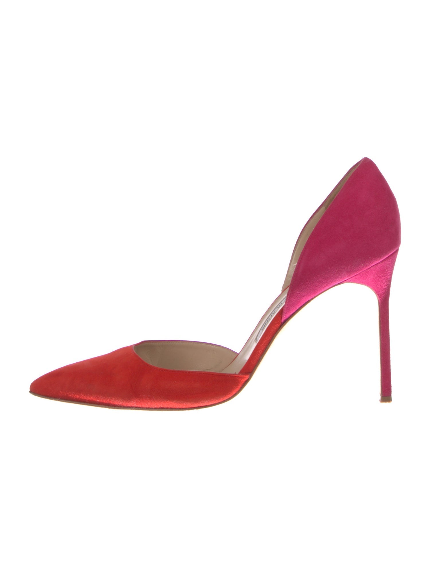 Manolo Blahnik Suede D'Orsay Pumps