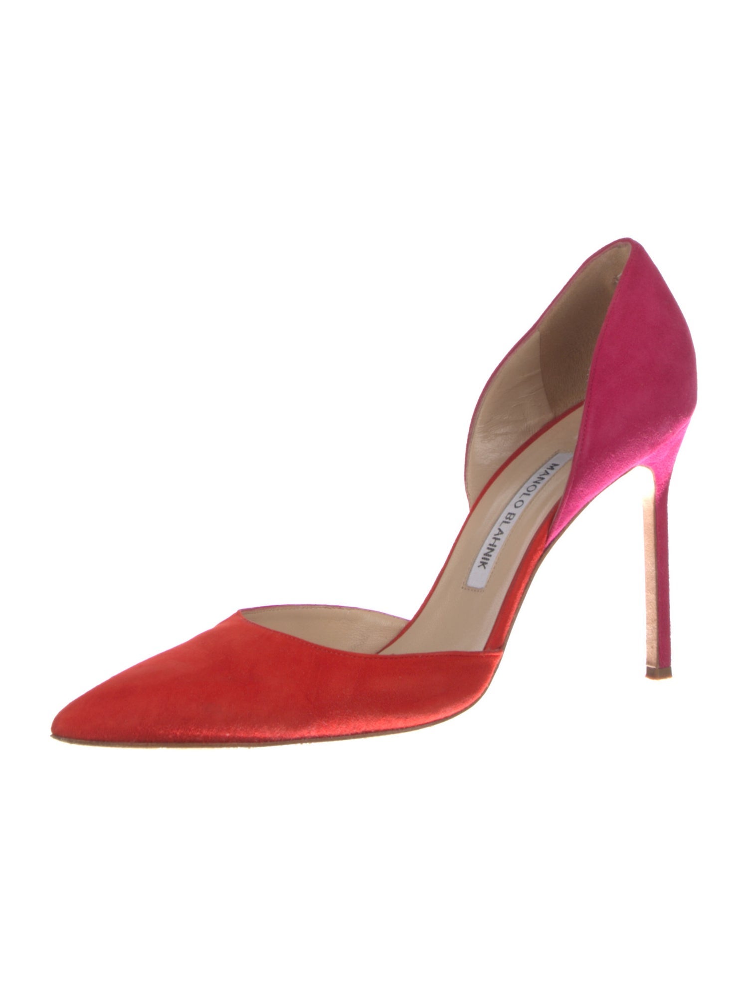 Manolo Blahnik Suede D'Orsay Pumps