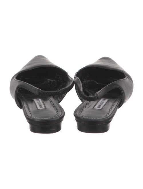 Manolo Blahnik Leather Slingback Flats