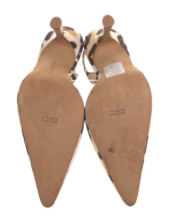 Manolo Blahnik Animal Print Slingback Pumps