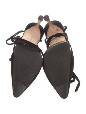 Manolo Blahnik Suede Slingback Pumps