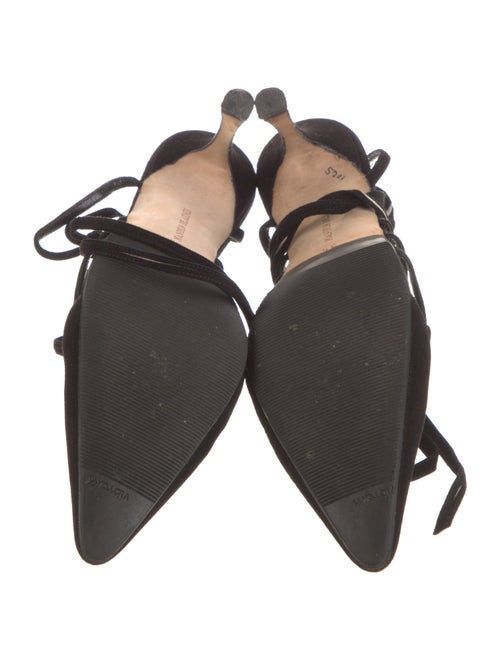 Manolo Blahnik Suede Slingback Pumps