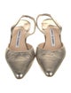 Manolo Blahnik Leather Slingback Pumps