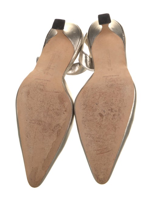 Manolo Blahnik Leather Slingback Pumps